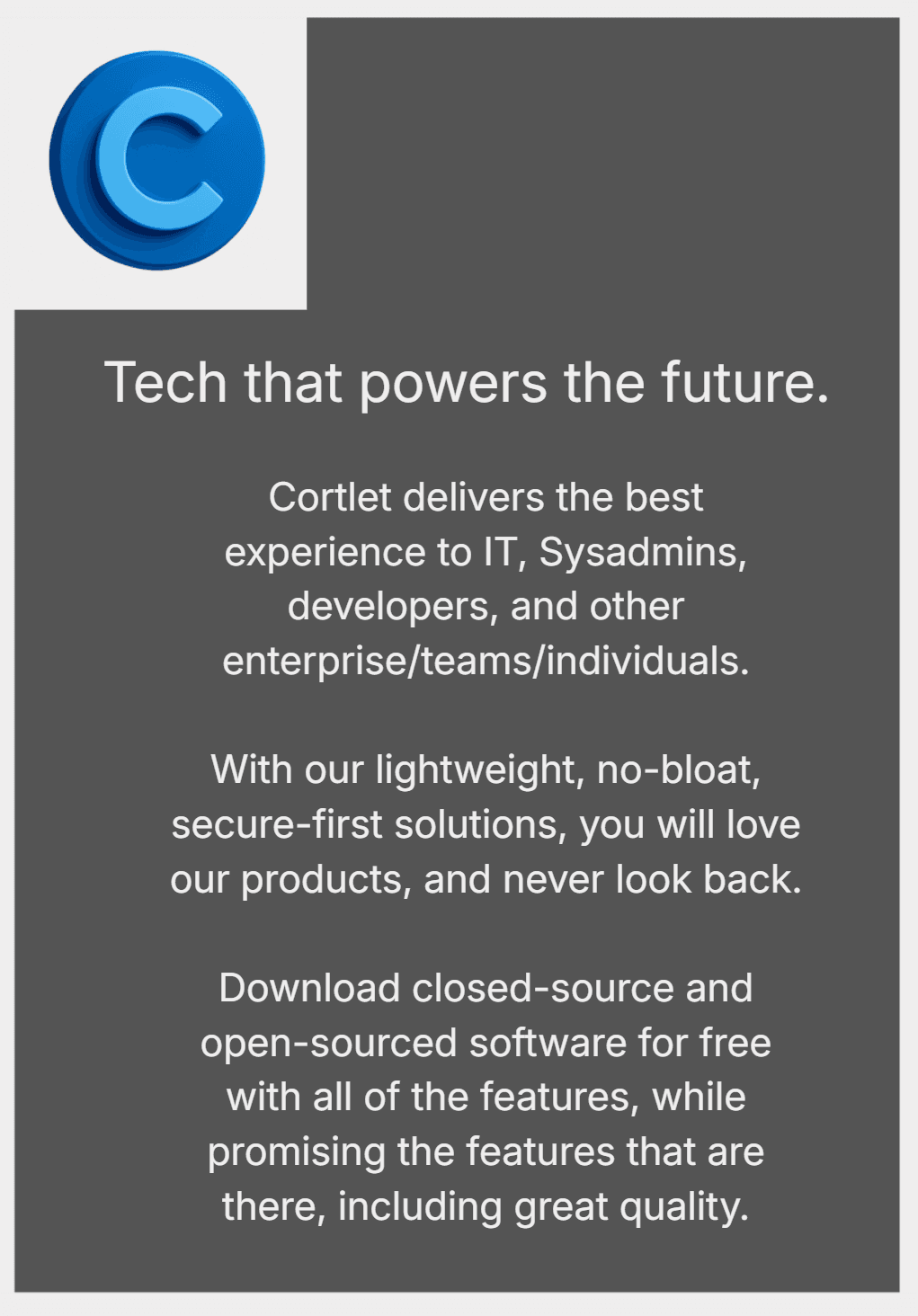 Cortlet Product Preview